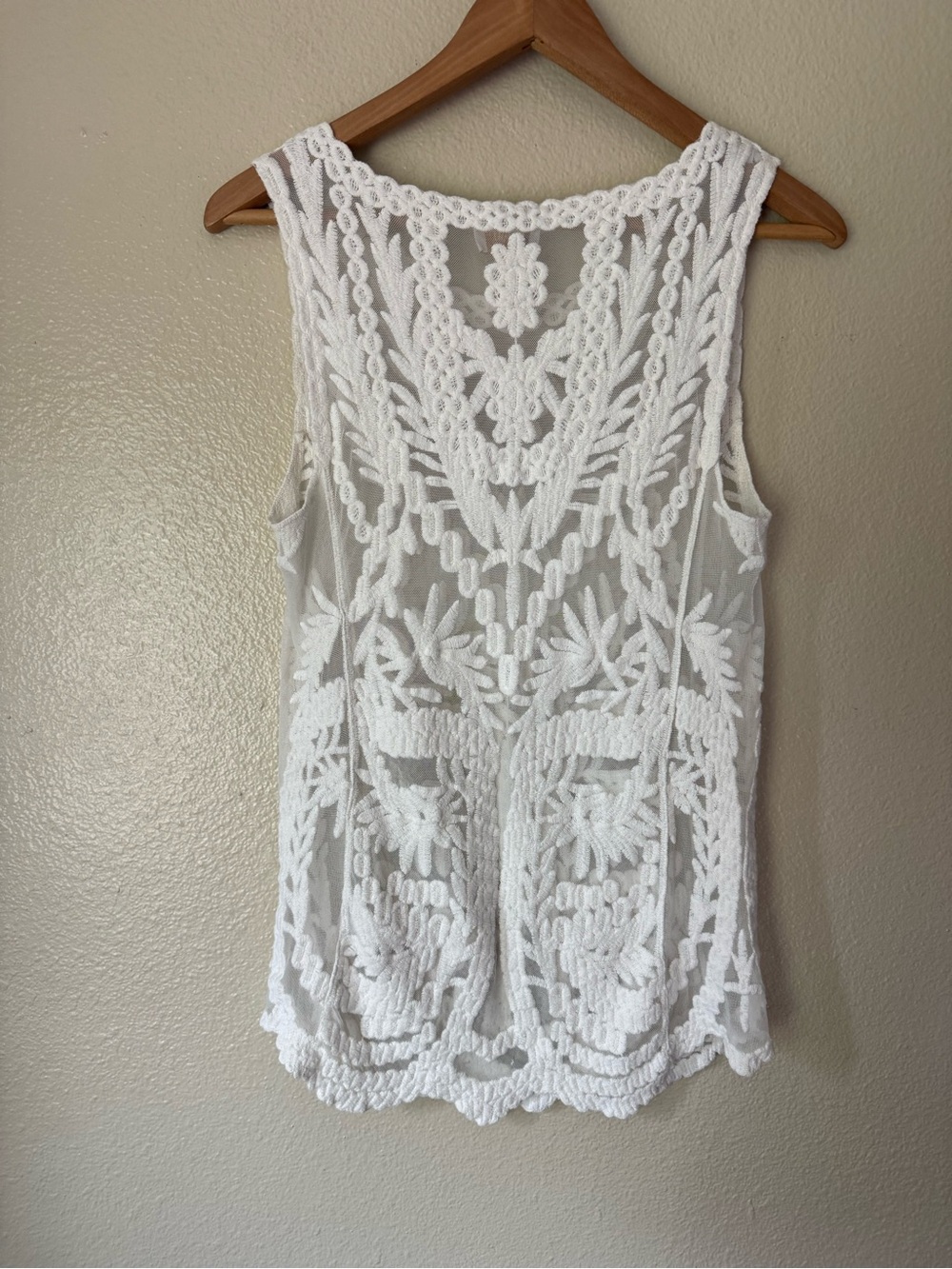 Laundry By Shelli Segal White Crochet Lace Top - Picture 3 of 4
